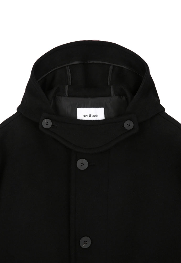 Art if acts - Hooded Coat (Black) product image 11 | TRAB K-Fashion Australia