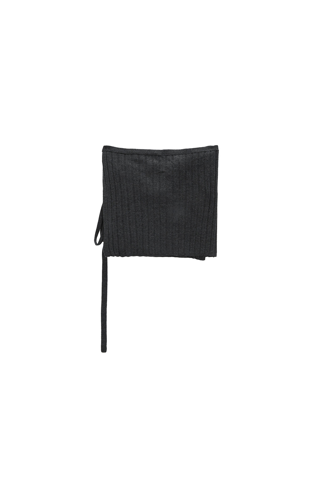 Matin Kim - Layered Knit String Wrap Skirt (Charcoal) product image 1 | TRAB K-Fashion Australia