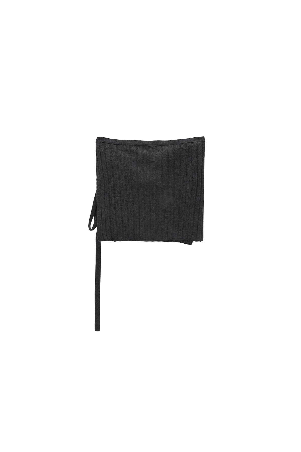 Matin Kim - Layered Knit String Wrap Skirt (Charcoal) product image 1 | TRAB K-Fashion Australia