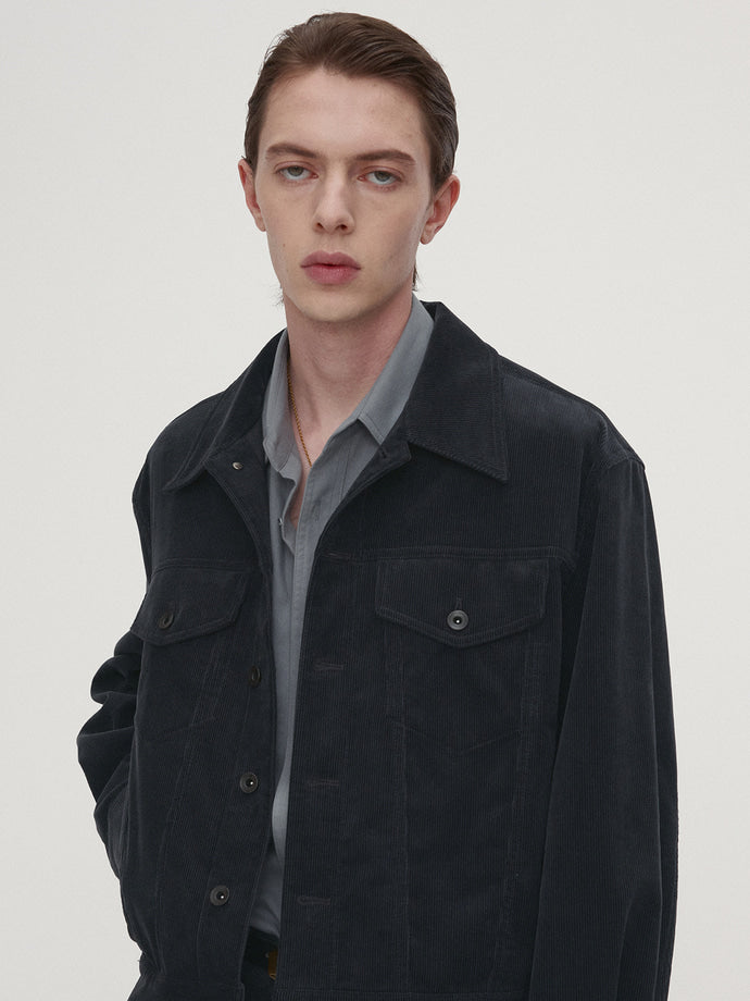 Tonywack - Corduroy Trucker Jacket (Ink) product image 5 | TRAB K-Fashion Australia