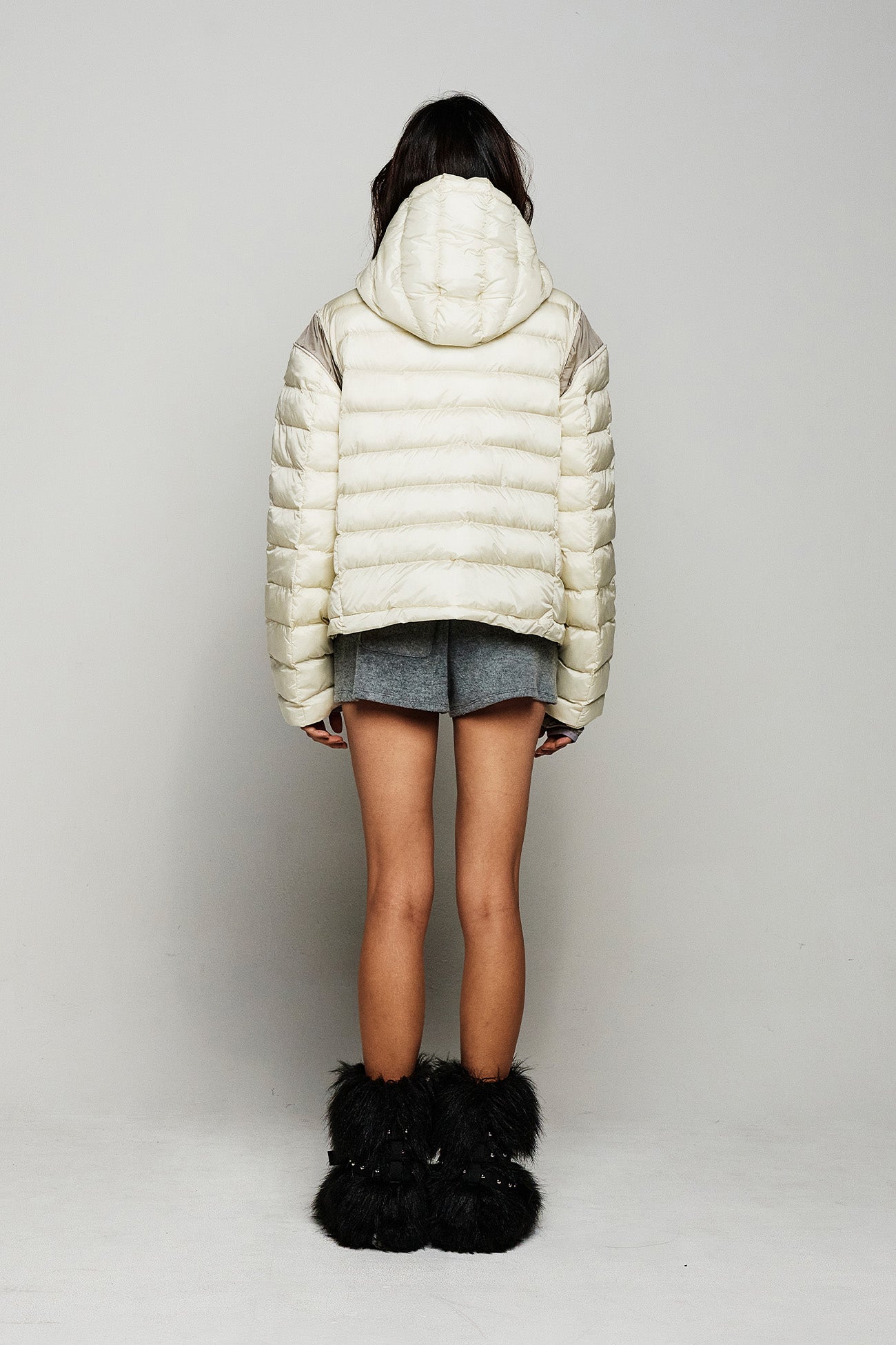 Deinet - Point Wellon Hooded Jacket (Ivory) product image 3 | TRAB K-Fashion Australia