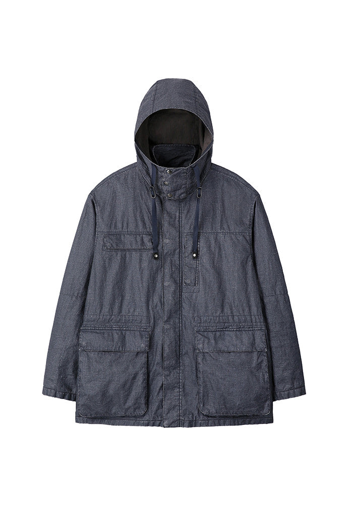 Art if acts - Linen Rain Parka (Navy) product image 8 | TRAB K-Fashion Australia