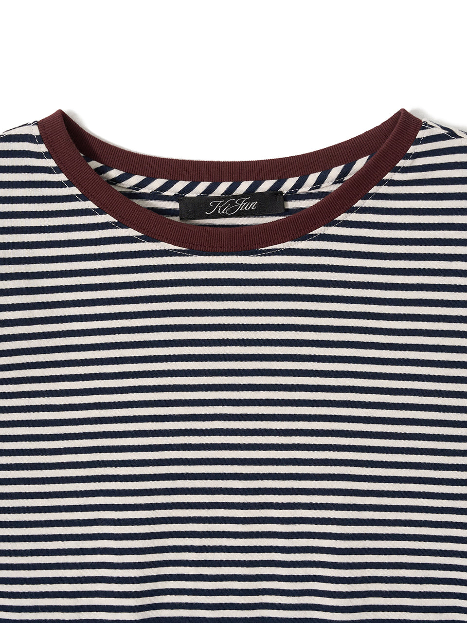Kijun - Stripe Mid Sleeve Tee (Navy) product image 12 | TRAB K-Fashion Australia