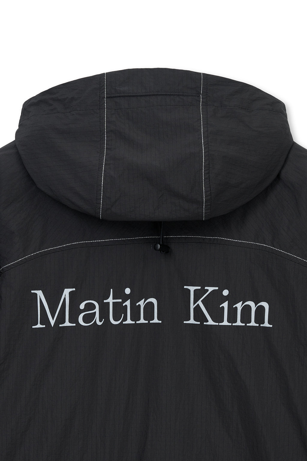 Matin Kim - Cropped Back Logo Hoody Wind Breaker (Black) product image 5 | TRAB K-Fashion Australia