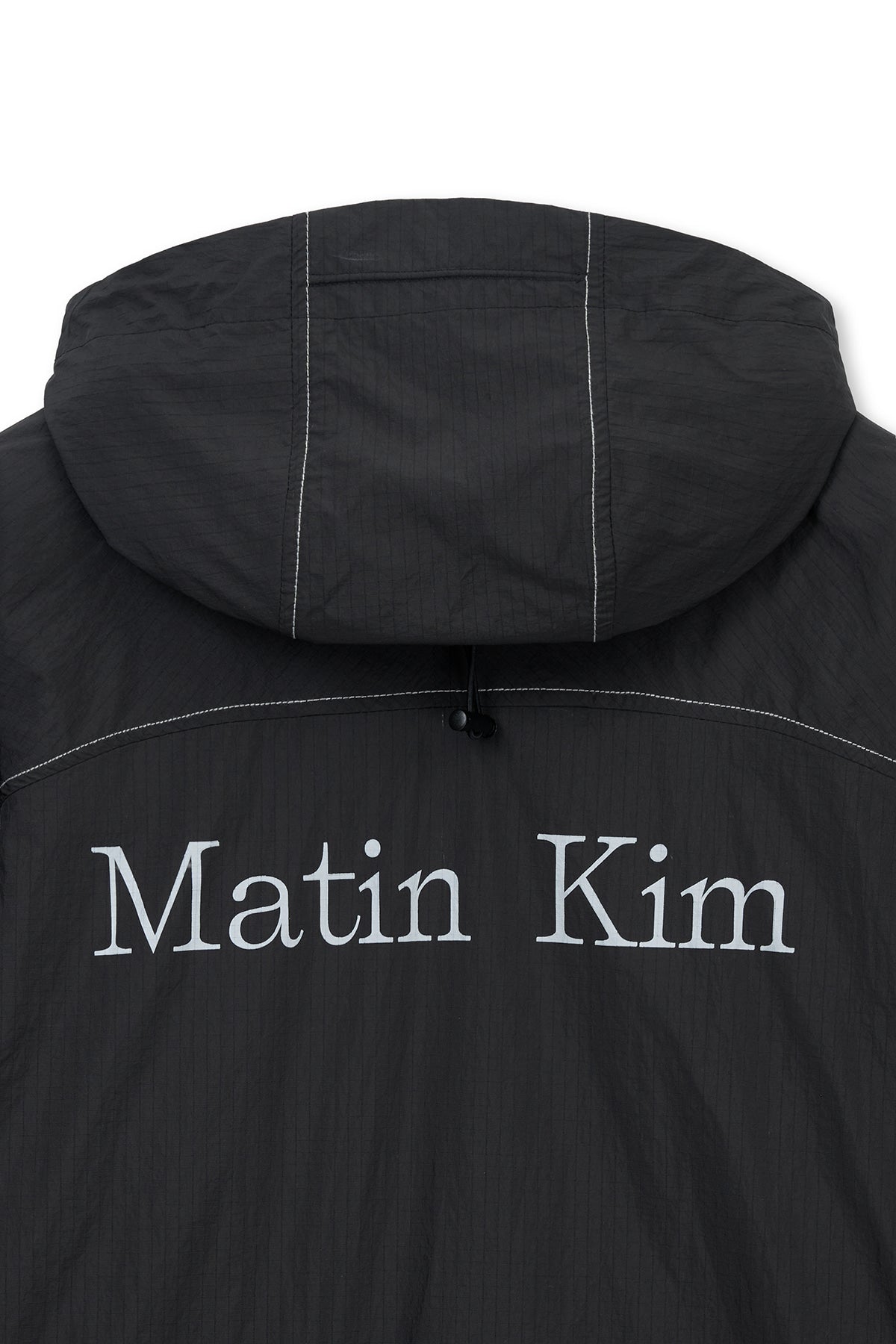 Matin Kim - Cropped Back Logo Hoody Wind Breaker (Black) product image 5 | TRAB K-Fashion Australia
