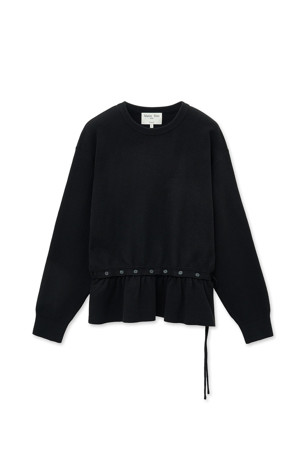 Matin Kim - Detachable Skirt Knit Pullover (Black) product image 2 | TRAB K-Fashion Australia
