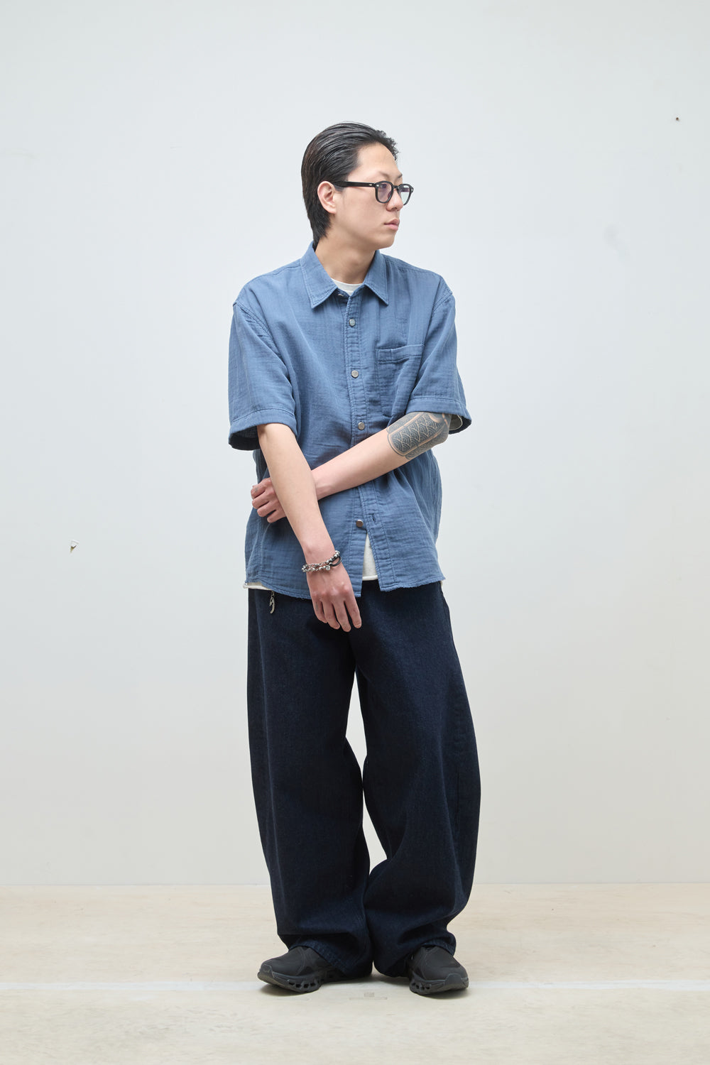 Hatchingroom - Loosed Shirt Double Face Blue (Grey) product image 11 | TRAB K-Fashion Australia