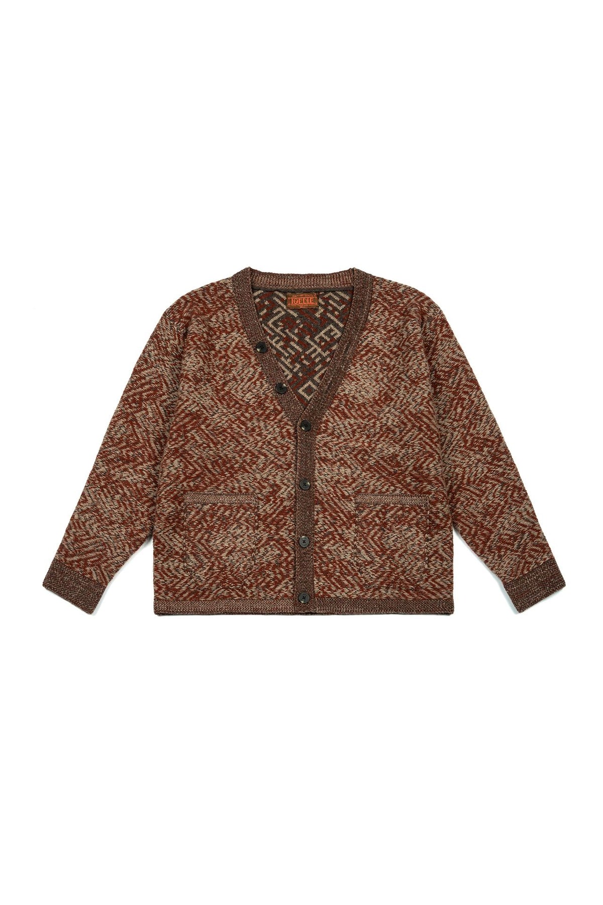 Ioedle - Maze Knit Cardigan (Red Brown) product image 2 | TRAB K-Fashion Australia
