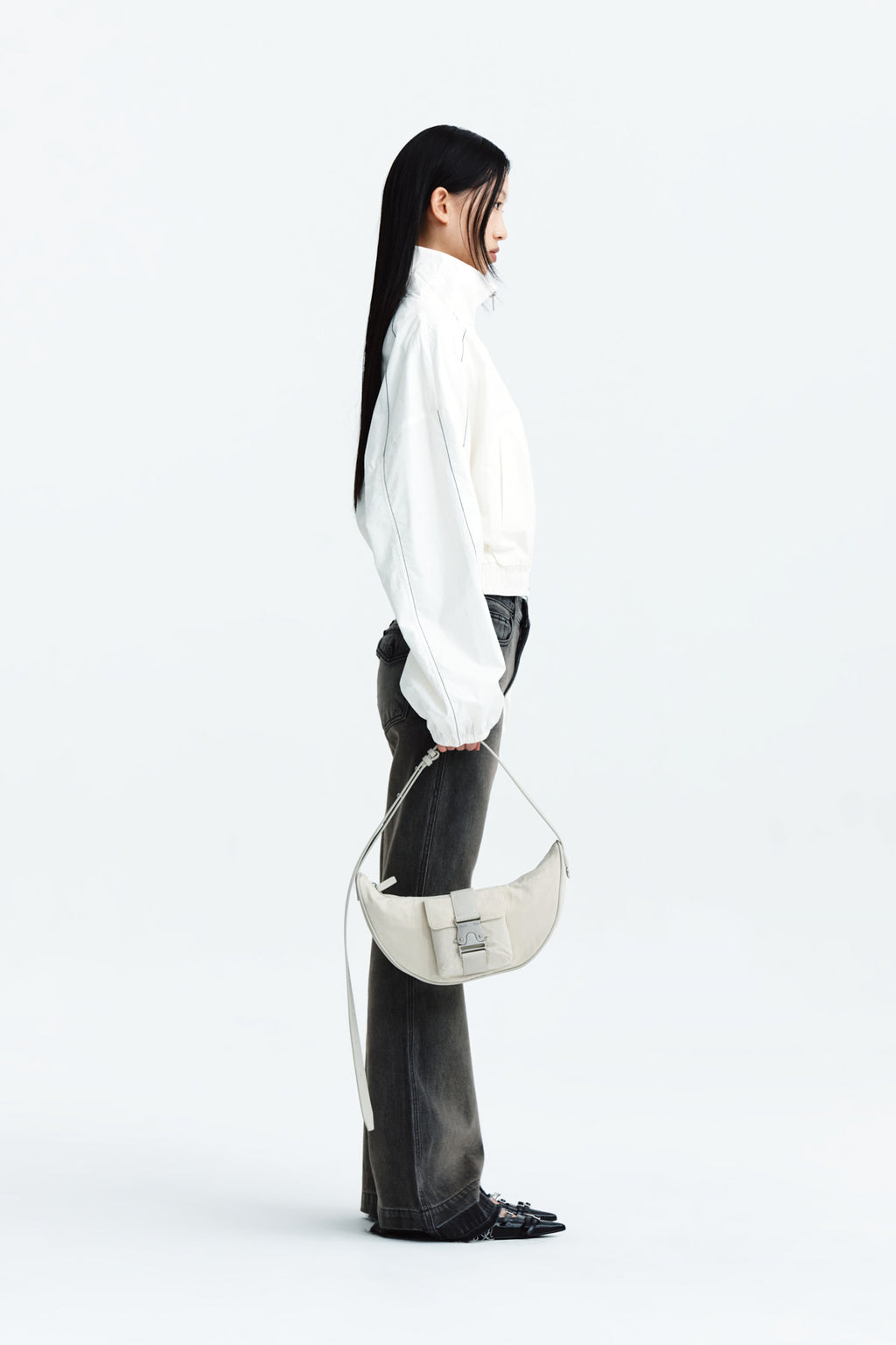 Matin Kim - Matin Coating Crop Blouson (Ivory) product image 7 | TRAB K-Fashion Australia