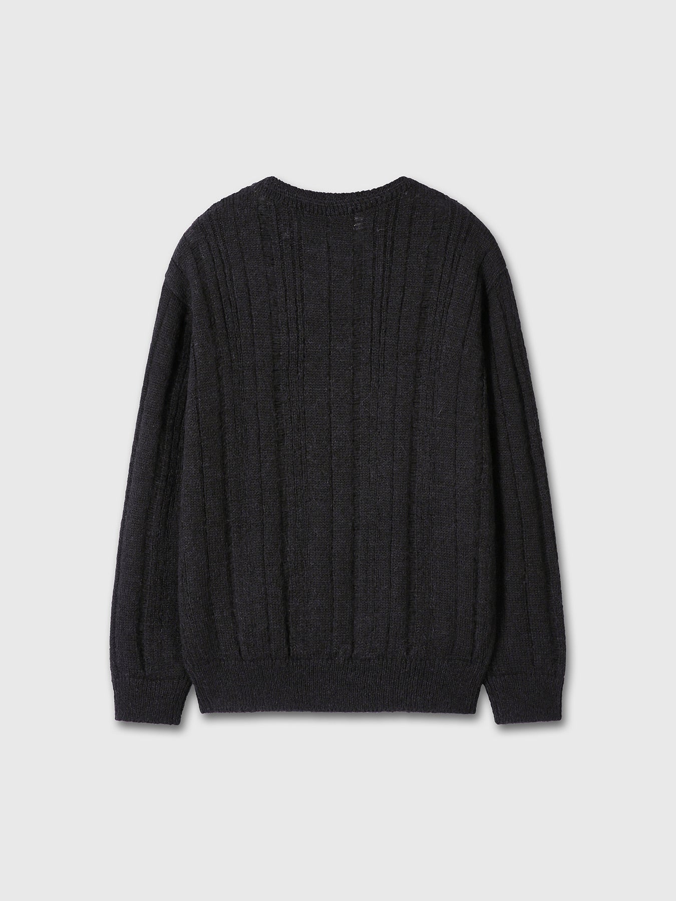 Tonywack - Kid Mohair Distressed Ribbed Sweater (Black) product image 8 | TRAB K-Fashion Australia