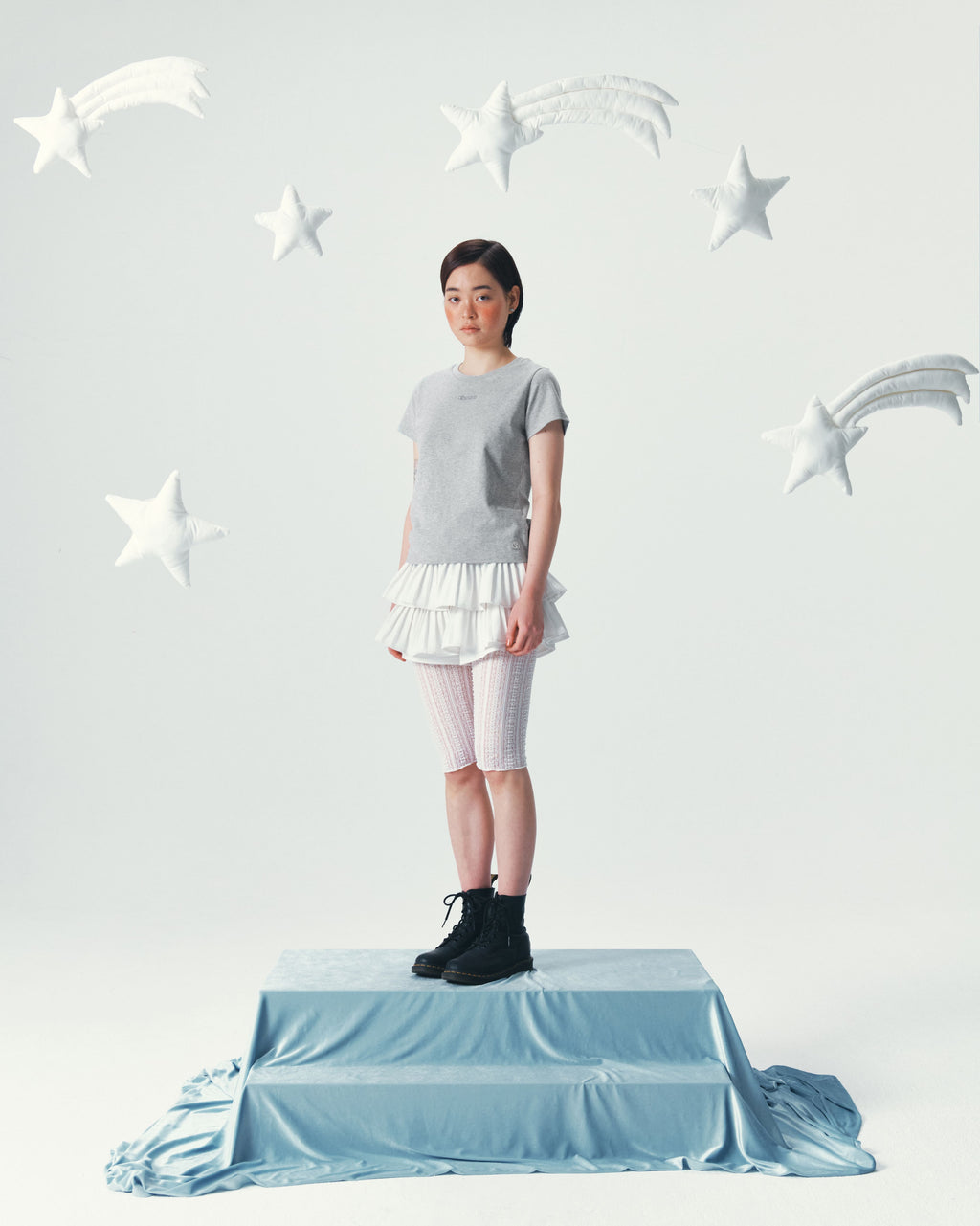 Coyseio - Mini Logo T-Shirt (Melange Grey) product image 3 | TRAB K-Fashion Australia