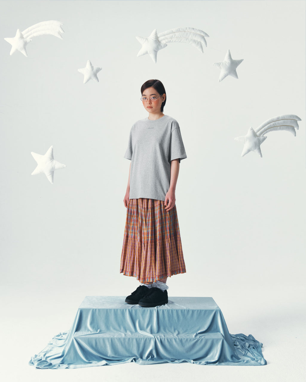 Coyseio - Mini Logo Regular T-Shirt (Melange Grey) product image 3 | TRAB K-Fashion Australia