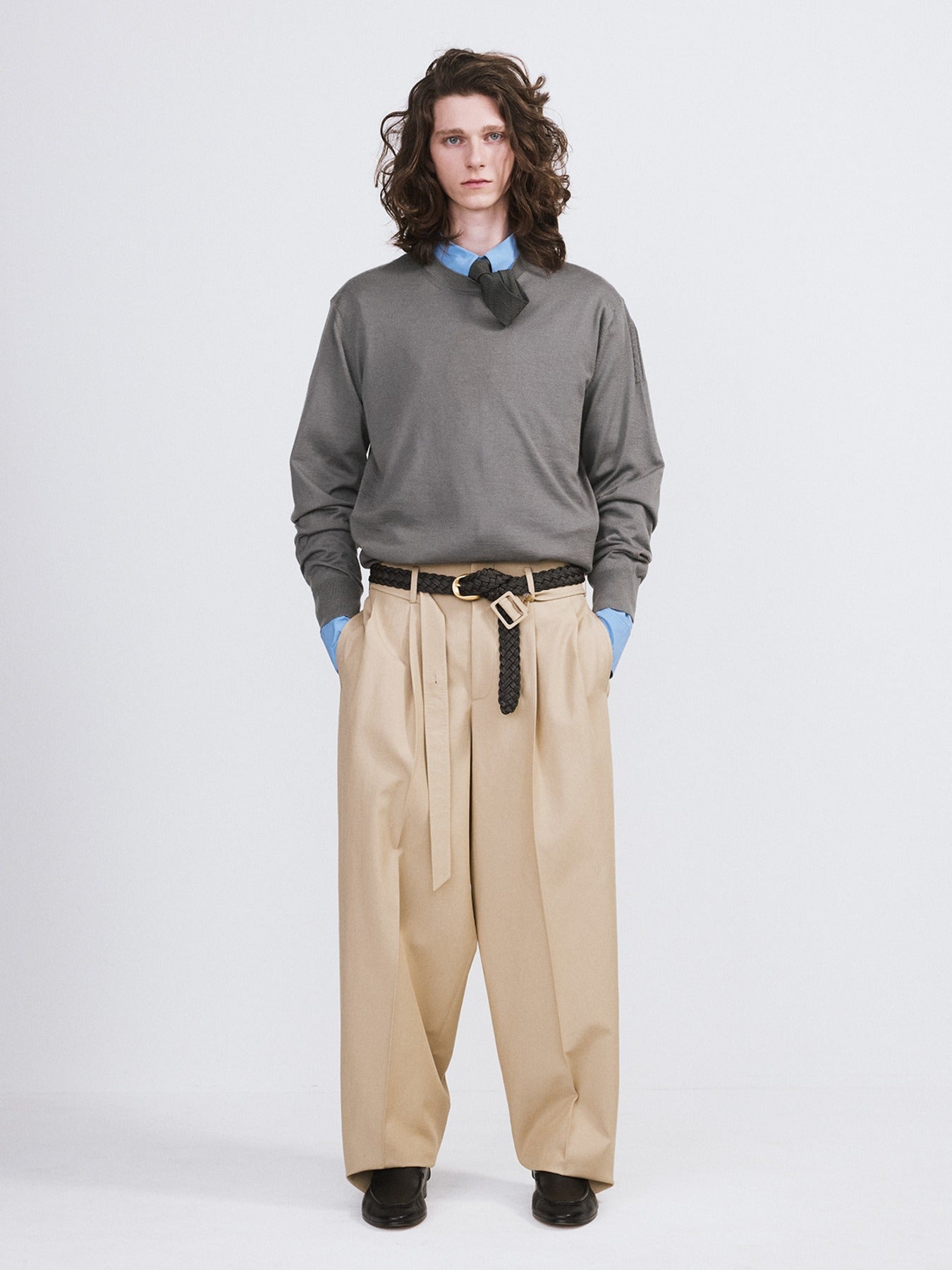 Recto - Silk-Cashmere Knit Top (Midnight Grey) product image 1 | TRAB K-Fashion Australia