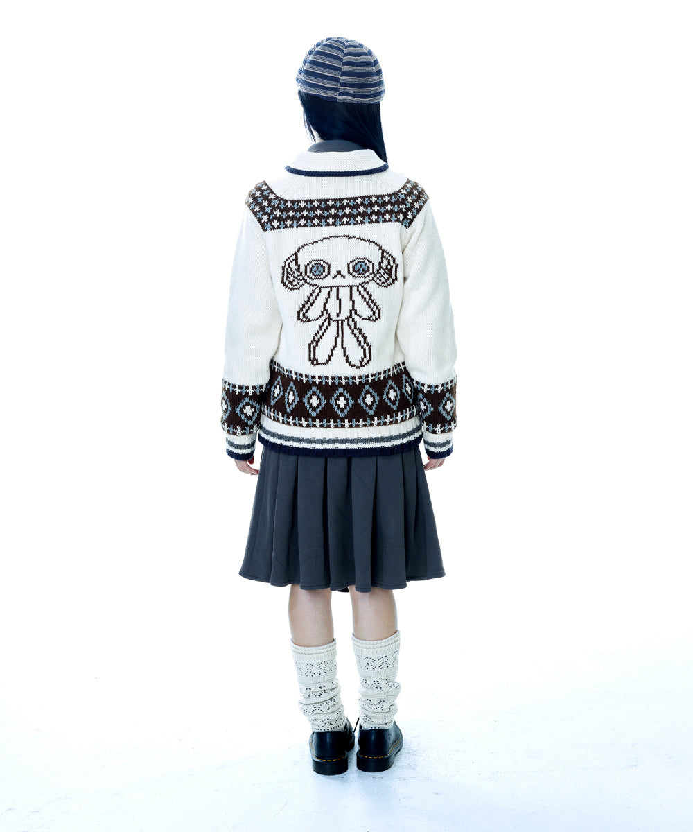Coyseio - Mossy Cowichan Knit Jacket (Ivory) product image 23 | TRAB K-Fashion Australia