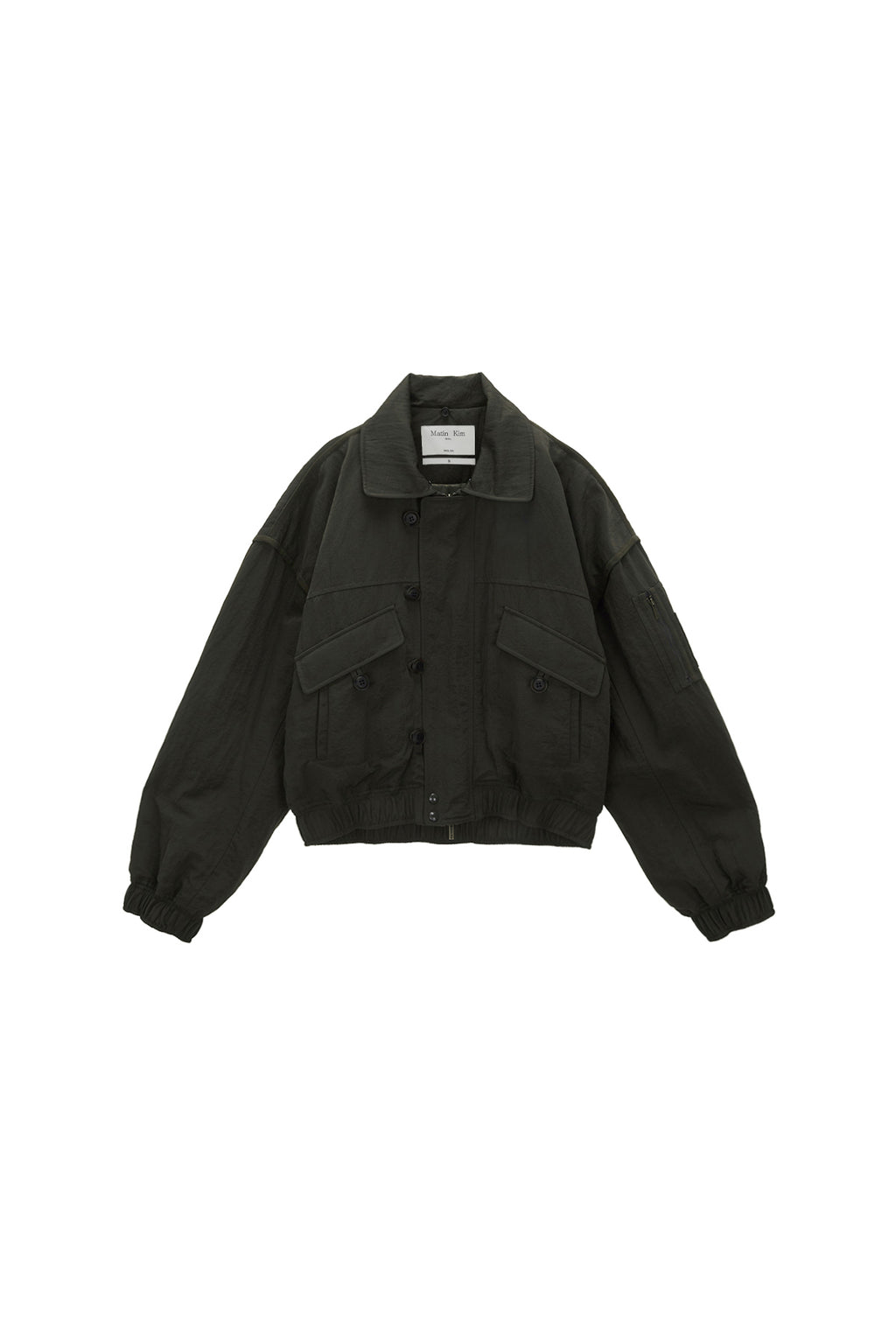 Matin Kim - Fur Collar Point Bomber Jumper (Khaki) product image 5 | TRAB K-Fashion Australia