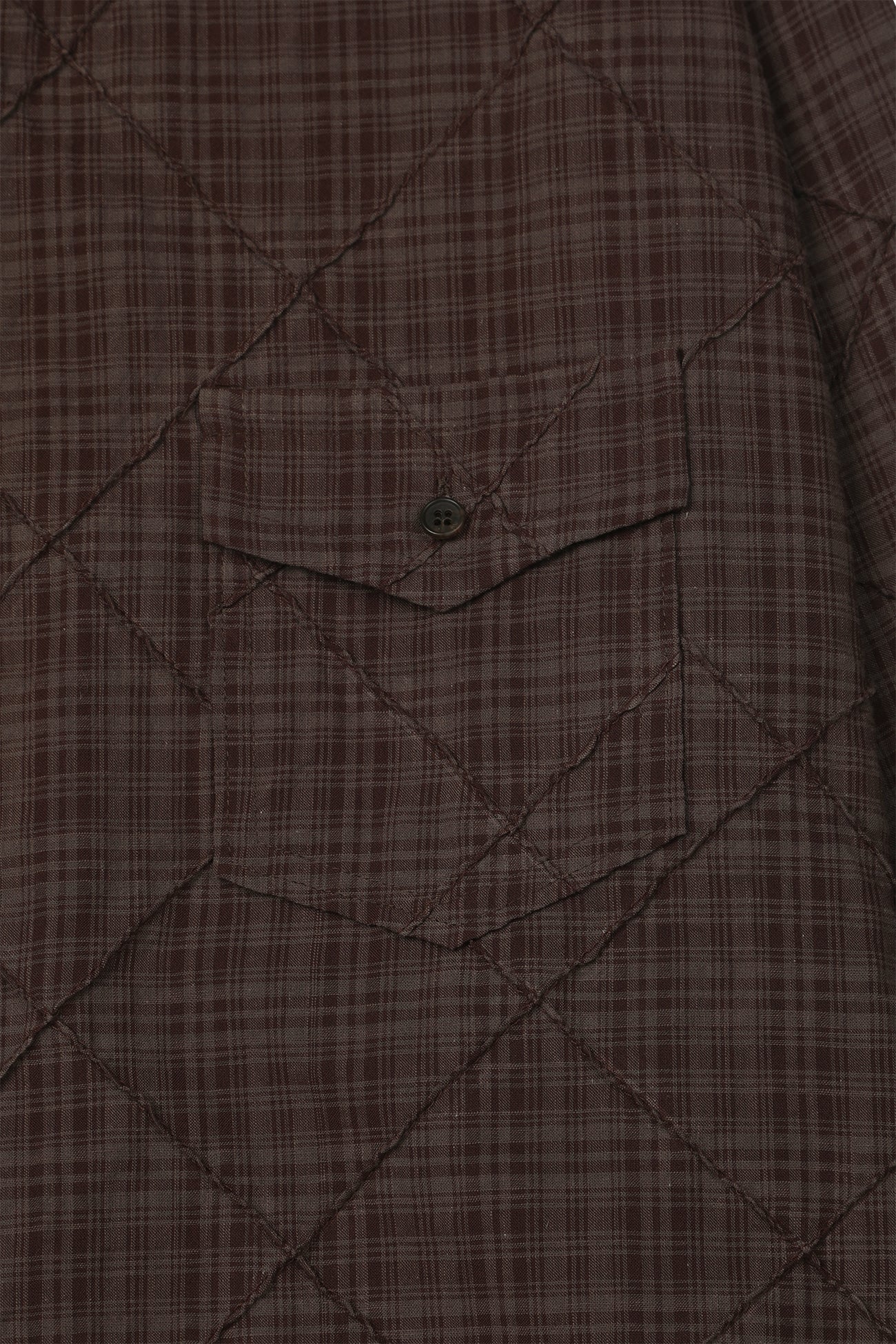 Deinet - Double Checkered Overfit Shirt (Brown) product image 14 | TRAB K-Fashion Australia