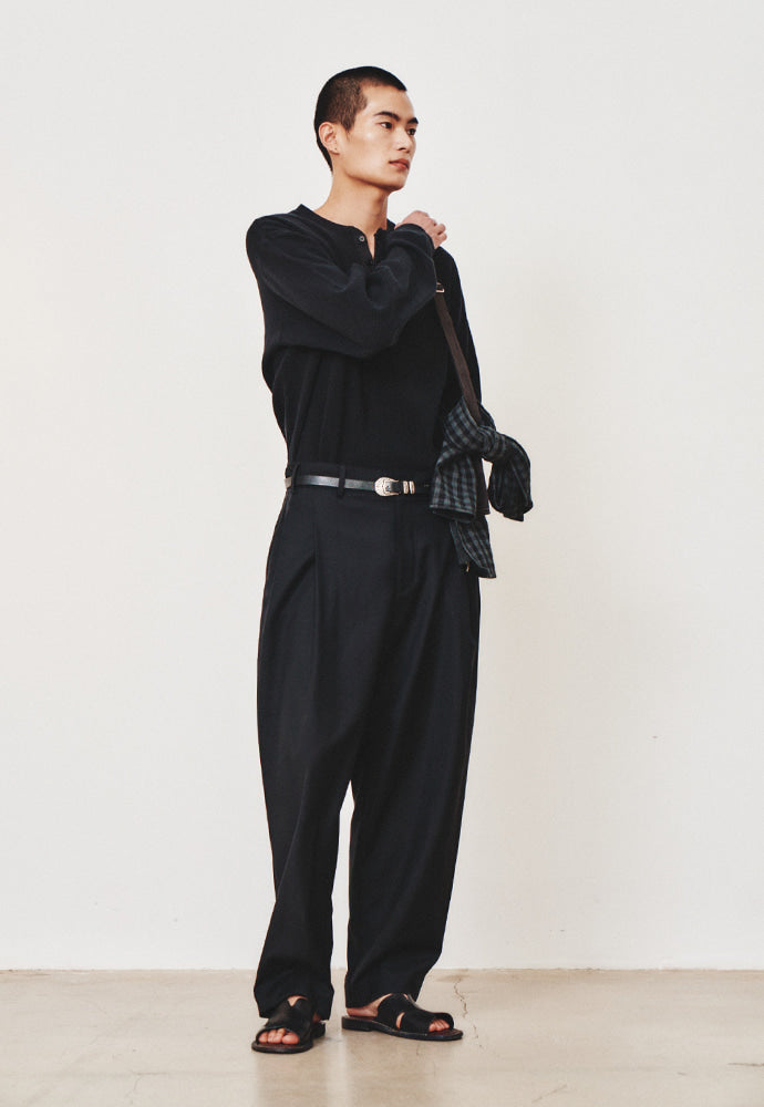 Art if acts - Wool Side Two Tuck Pants (Black) product image 6 | TRAB K-Fashion Australia
