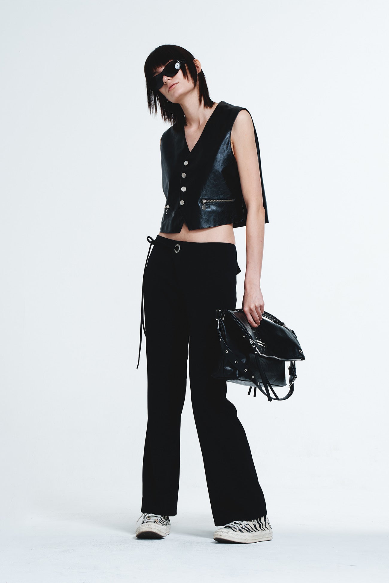 Deinet - Eyelet Point Bootscut Slacks (Black) product image 6 | TRAB K-Fashion Australia