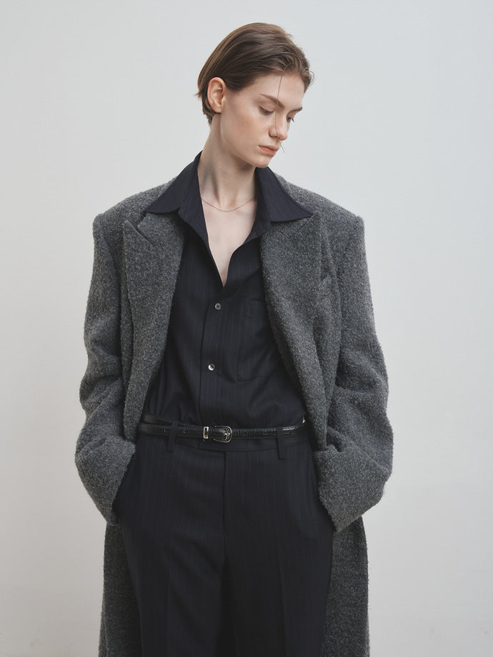 Tonywack - Textured Wool And Alpaca Double-Breasted Coat (Grey) product image 6 | TRAB K-Fashion Australia