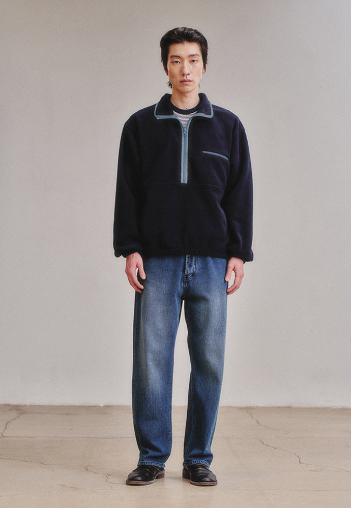 Art if acts - Fleece Half Zip Pullover (Navy) product image 4 | TRAB K-Fashion Australia