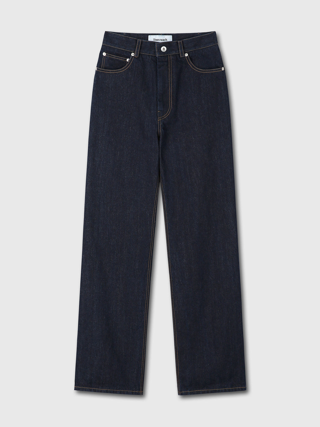 Tonywack - Rinsed Denim High Waist Wide Jeans (Blue) product image 6 | TRAB K-Fashion Australia