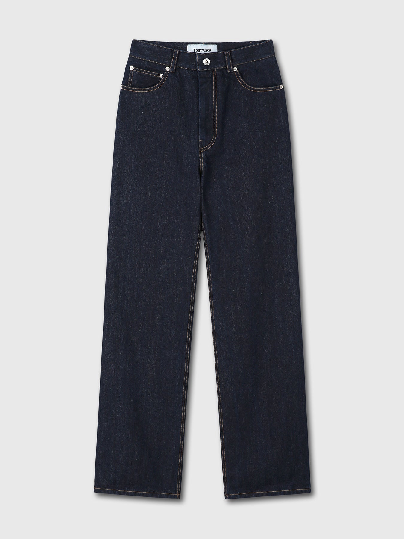 Tonywack - Rinsed Denim High Waist Wide Jeans (Blue) product image 6 | TRAB K-Fashion Australia