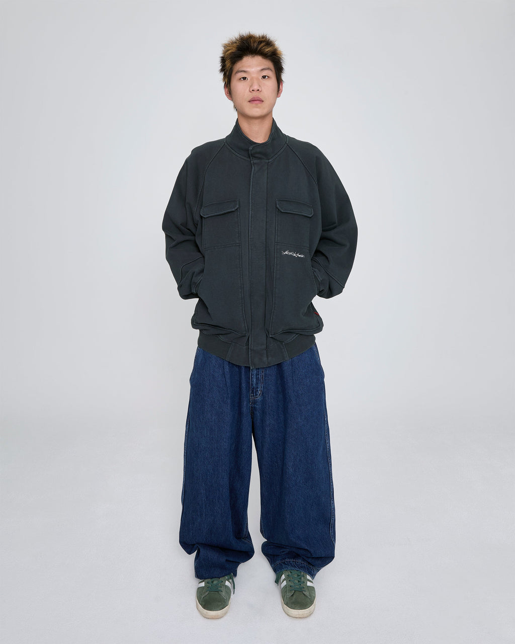 yeseyesee - Y.E.S Zip Sweat Jacket (Charcoal) product image 7 | TRAB K-Fashion Australia