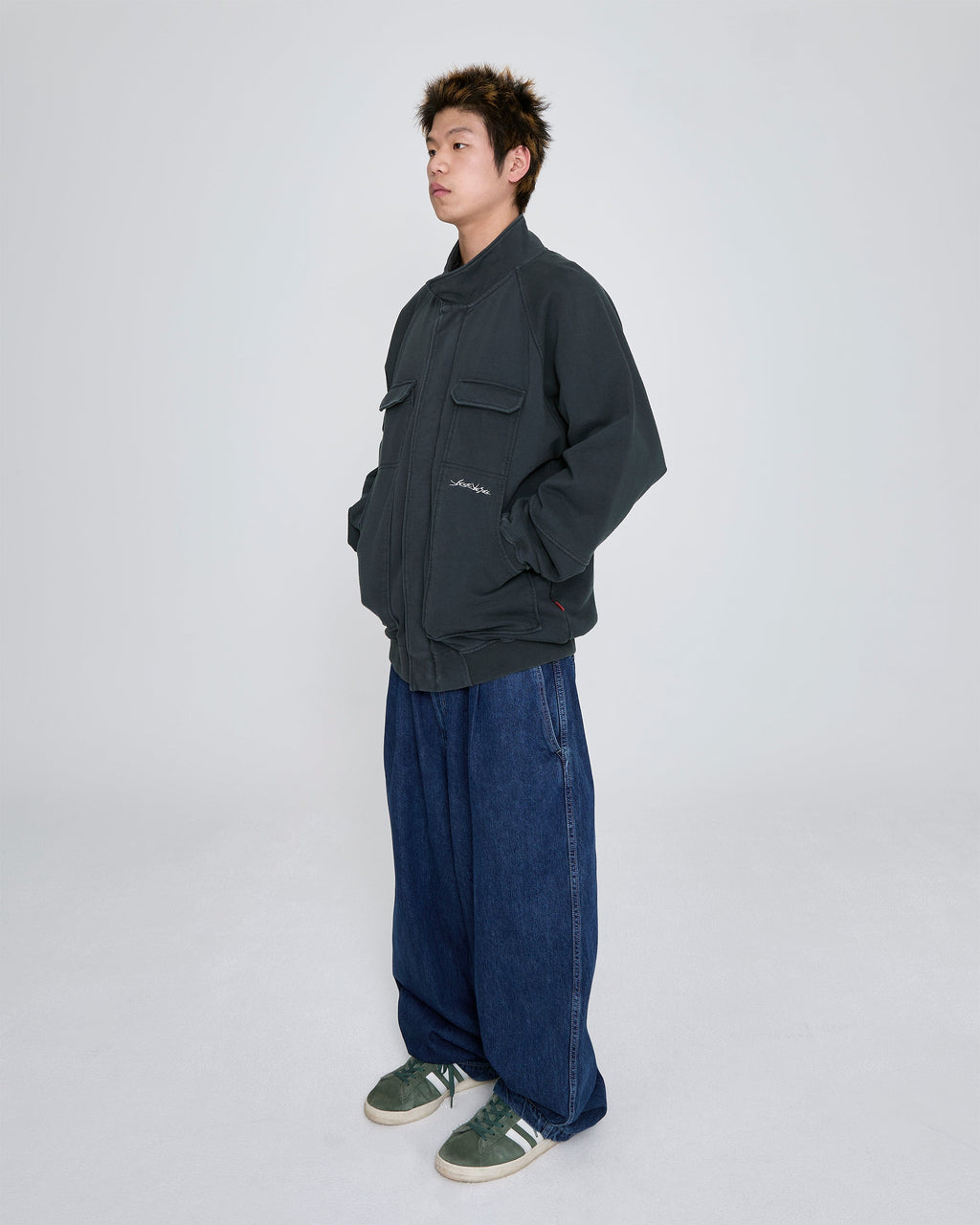 yeseyesee - Y.E.S Zip Sweat Jacket (Charcoal) product image 8 | TRAB K-Fashion Australia