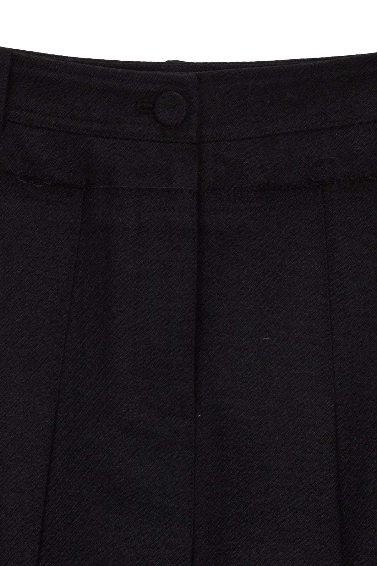 Matin Kim - Unbalance Pleats Midi Skirt (Black) product image 3 | TRAB K-Fashion Australia