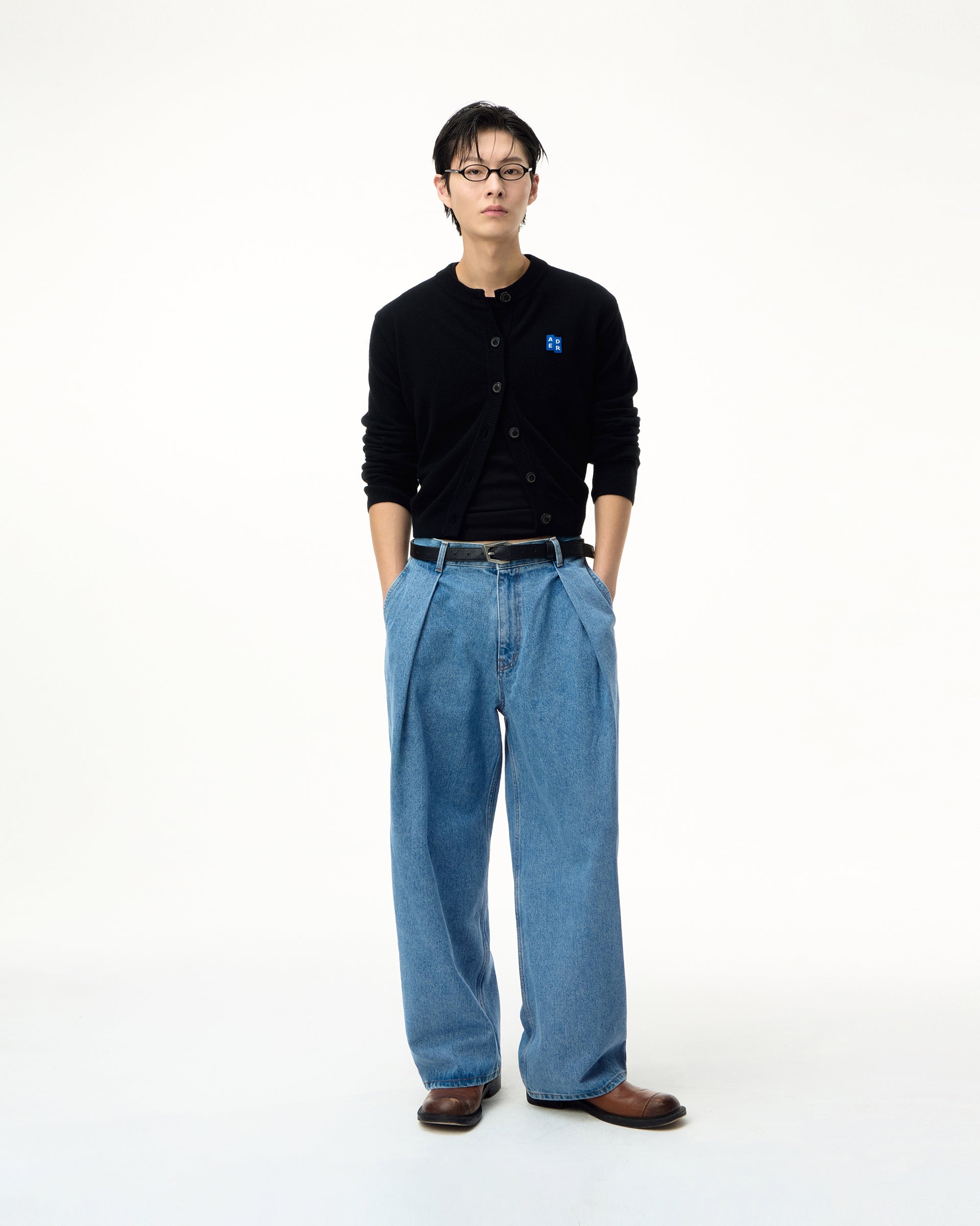 Ader Error - Sig; BL Tag cardigan 02 (Noir) product image 1 | TRAB K-Fashion Australia