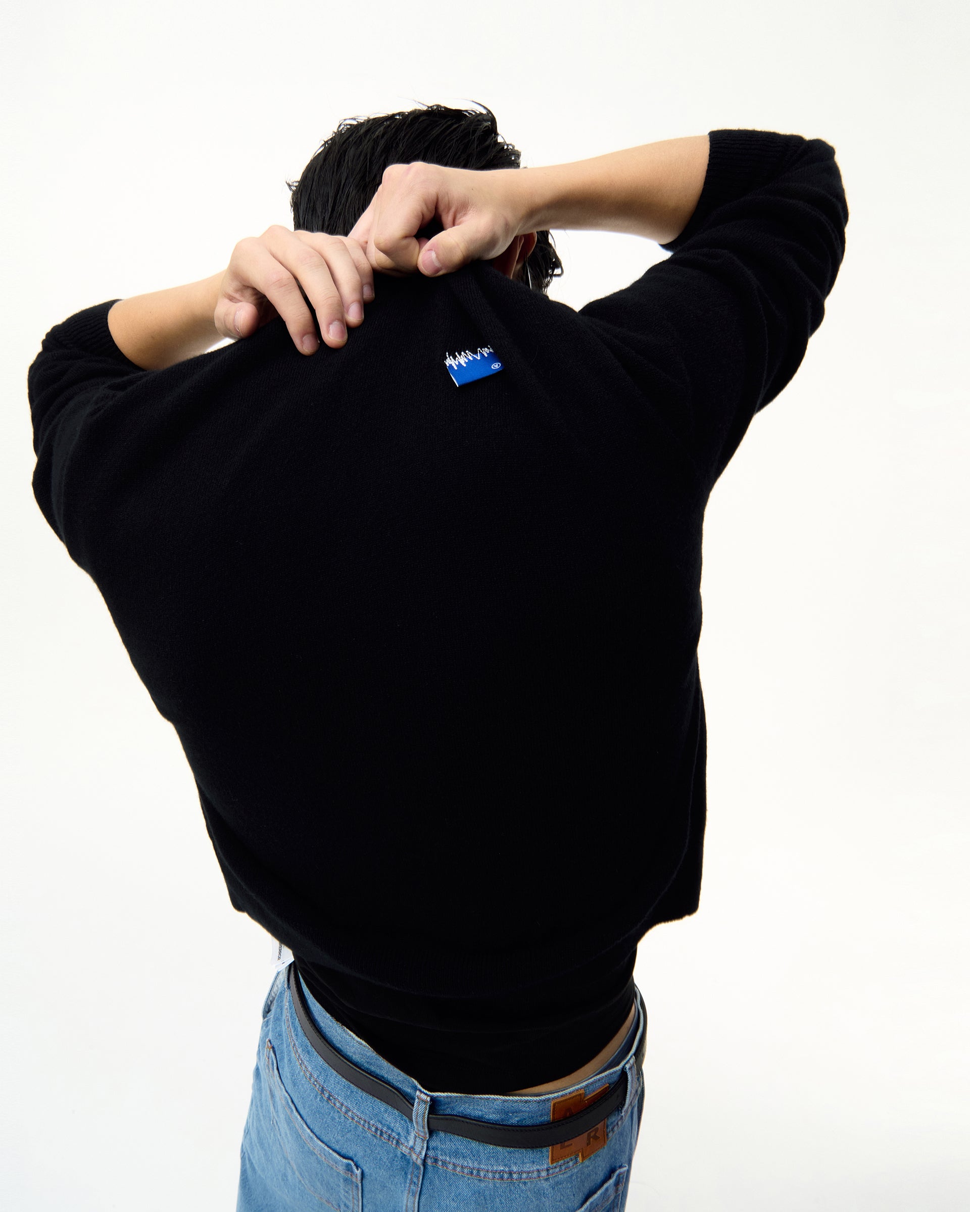 Ader Error - Sig; BL Tag cardigan 02 (Noir) product image 4 | TRAB K-Fashion Australia