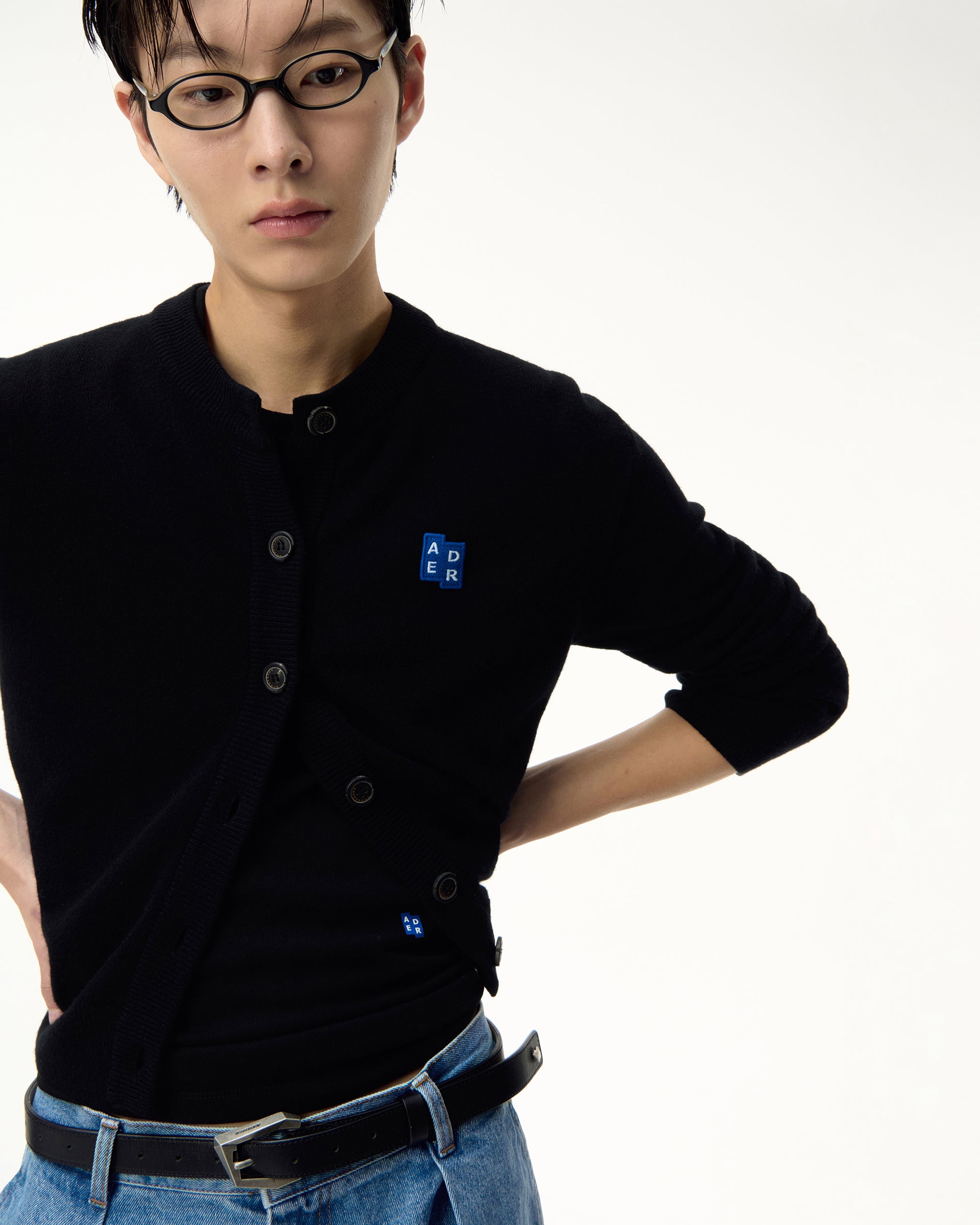 Ader Error - Sig; BL Tag cardigan 02 (Noir) product image 5 | TRAB K-Fashion Australia