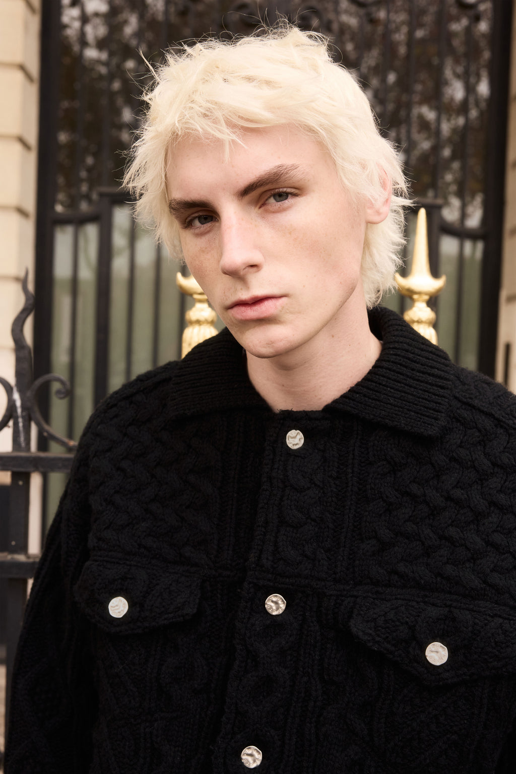 STU - Knit Trucker Jacket In (Black) product image 9 | TRAB K-Fashion Australia