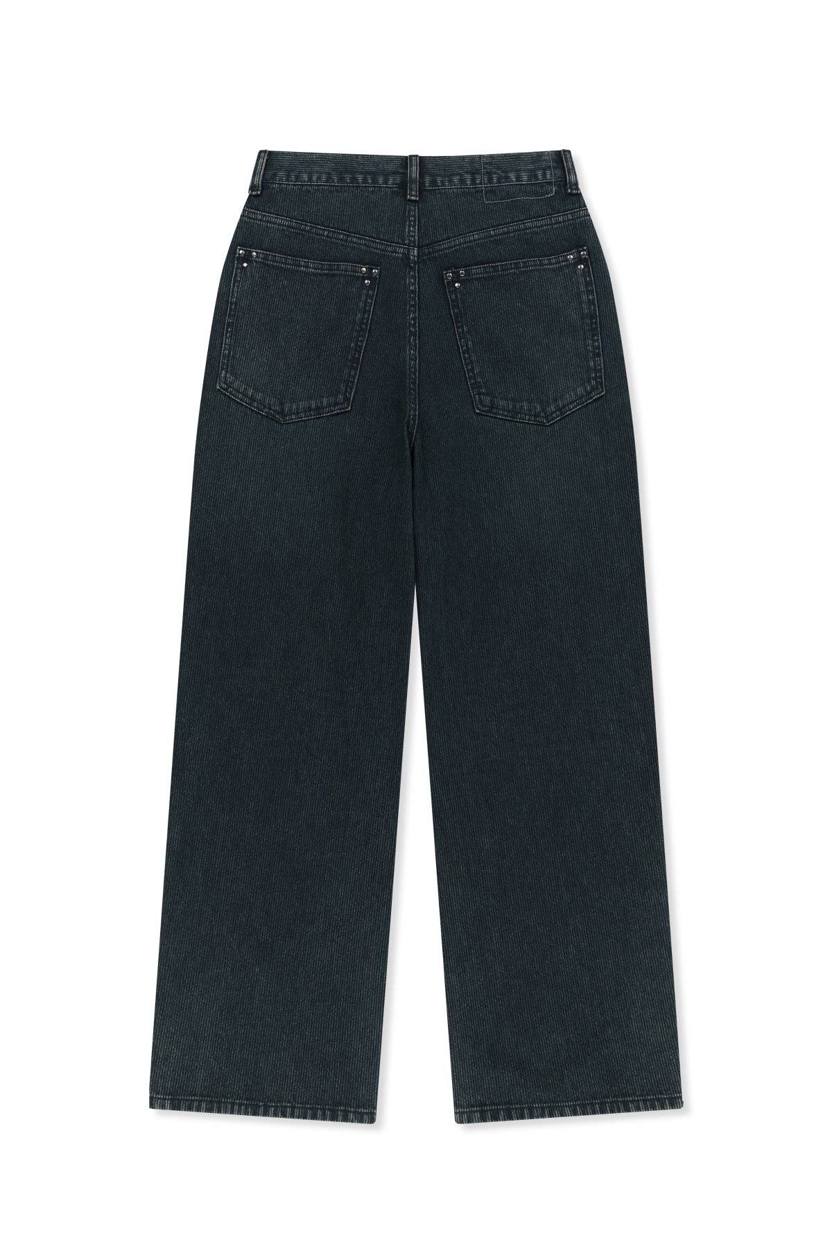 Matin Kim - Washed Rib Denim Pants (Dark Navy) product image 2 | TRAB K-Fashion Australia