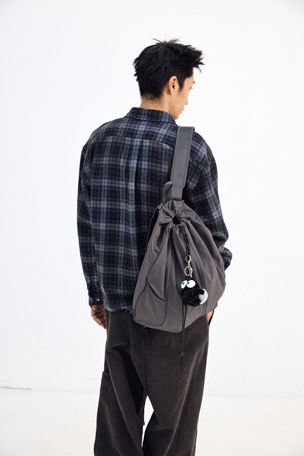 Hatchingroom - String Backpack Nylon (Charcoal) product image 13 | TRAB K-Fashion Australia