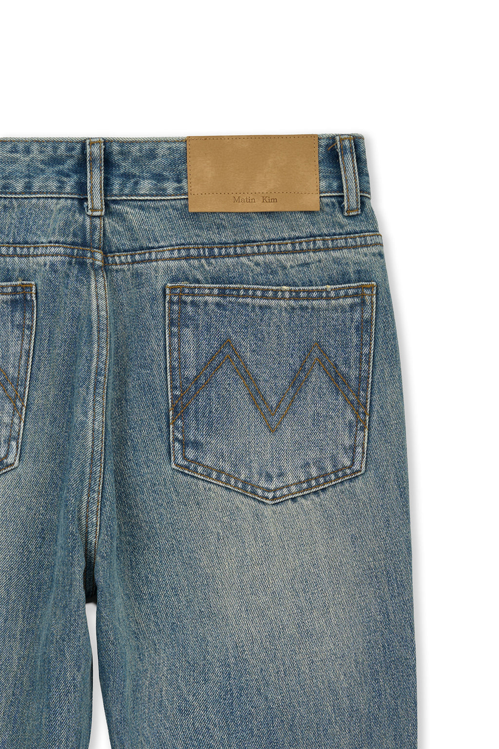 Matin Kim - Washed Point Boots Cut Denim Pants (Blue) product image 4 | TRAB K-Fashion Australia