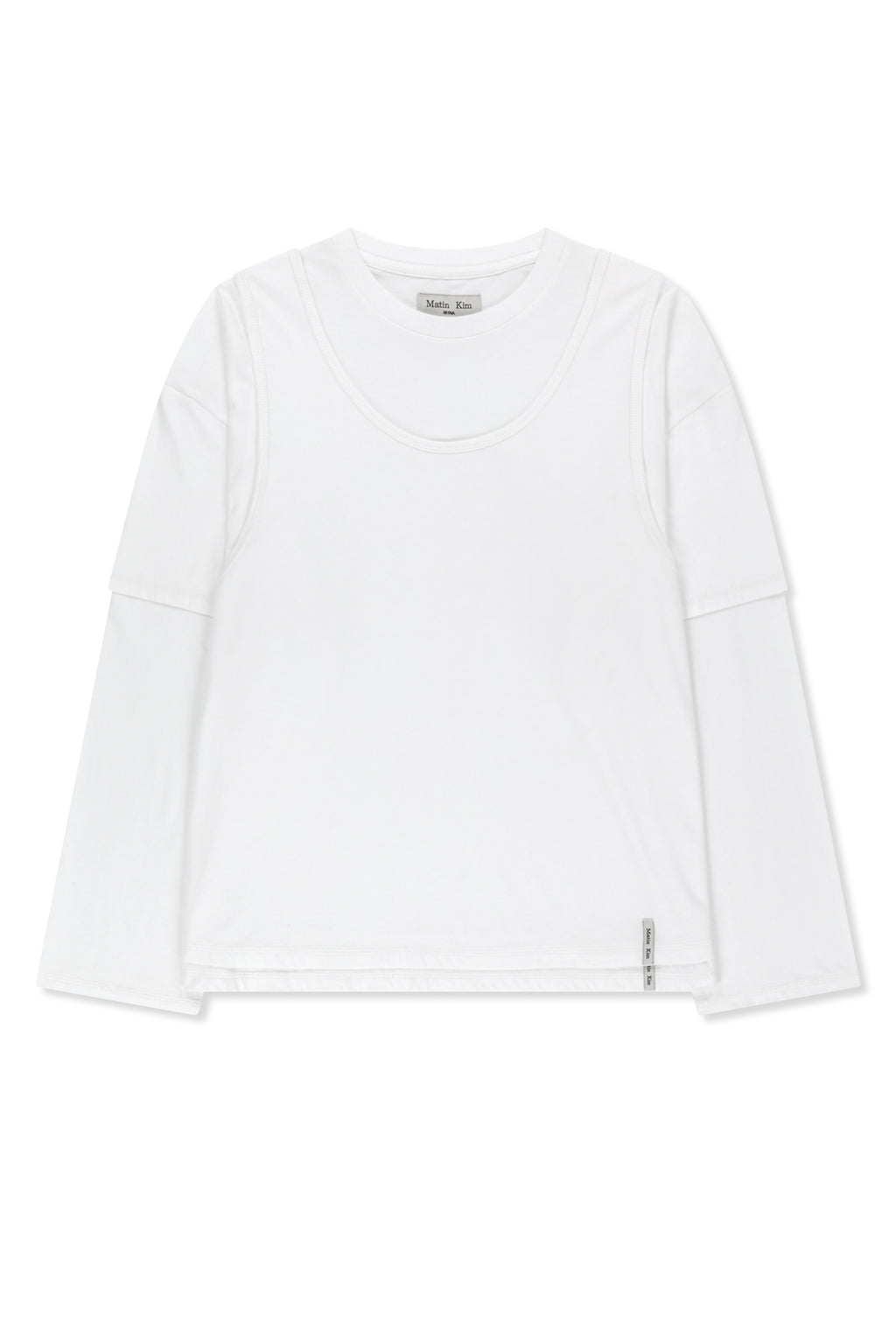 Matin Kim - Cross Back Layered Top (White) product image 1 | TRAB K-Fashion Australia