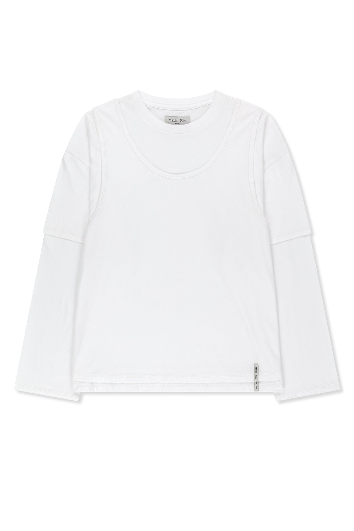 Matin Kim - Cross Back Layered Top (White) product image 1 | TRAB K-Fashion Australia