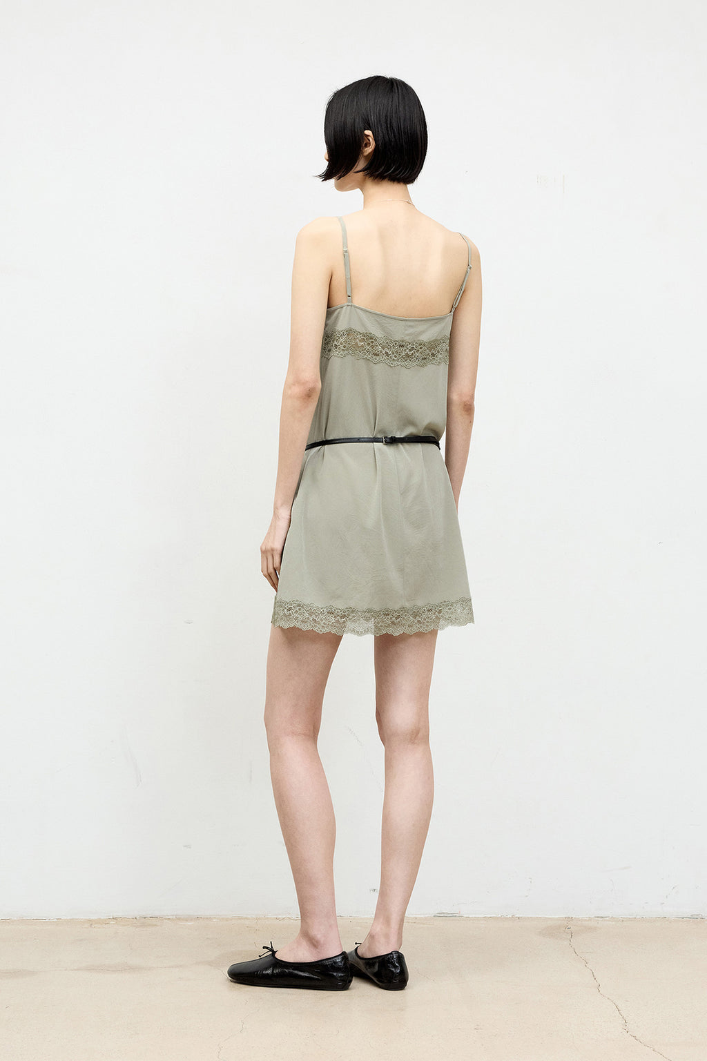 Coor - Paneled Lace Dress (Light Khaki) product image 4 | TRAB K-Fashion Australia