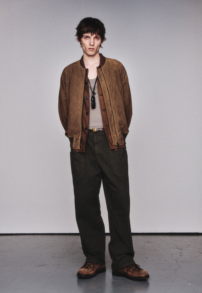 Art if acts - Garment Washed Suede Blouson (Taupe) product image 5 | TRAB K-Fashion Australia