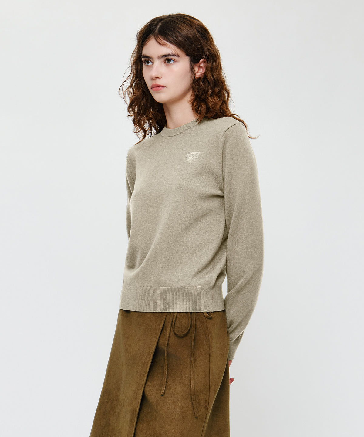 Marithe & Francois Girbaud - Small Classic Logo Knit Pullover (Beige) product image 2 | TRAB K-Fashion Australia