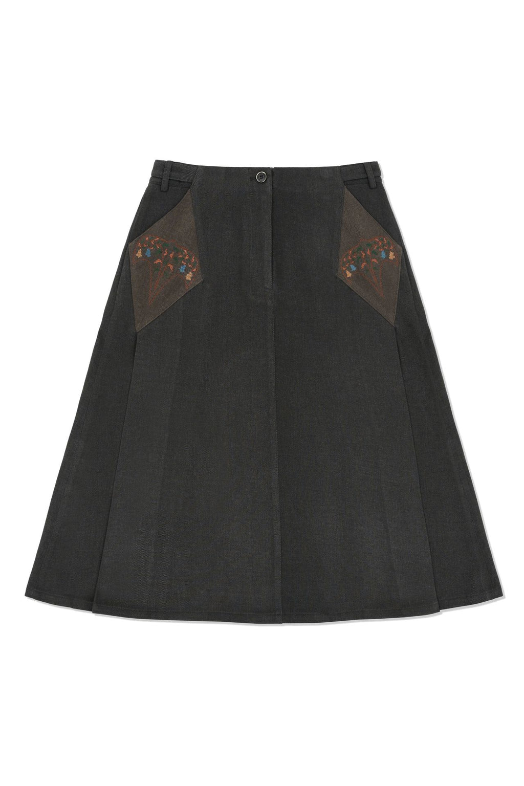 Ioedle - Kite Flying Pleated Skirt (Charcoal) product image 2 | TRAB K-Fashion Australia