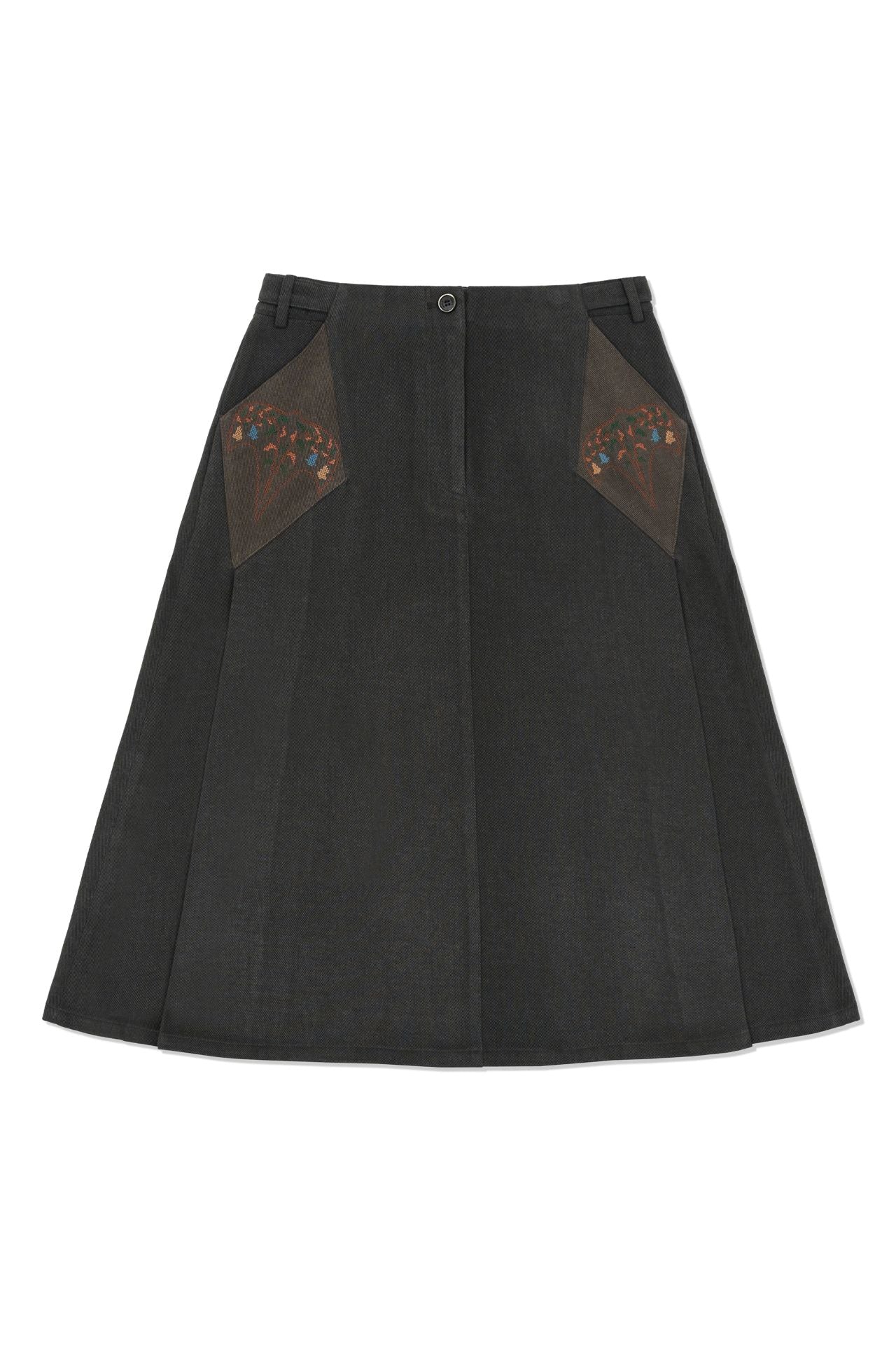 Ioedle - Kite Flying Pleated Skirt (Charcoal) product image 2 | TRAB K-Fashion Australia