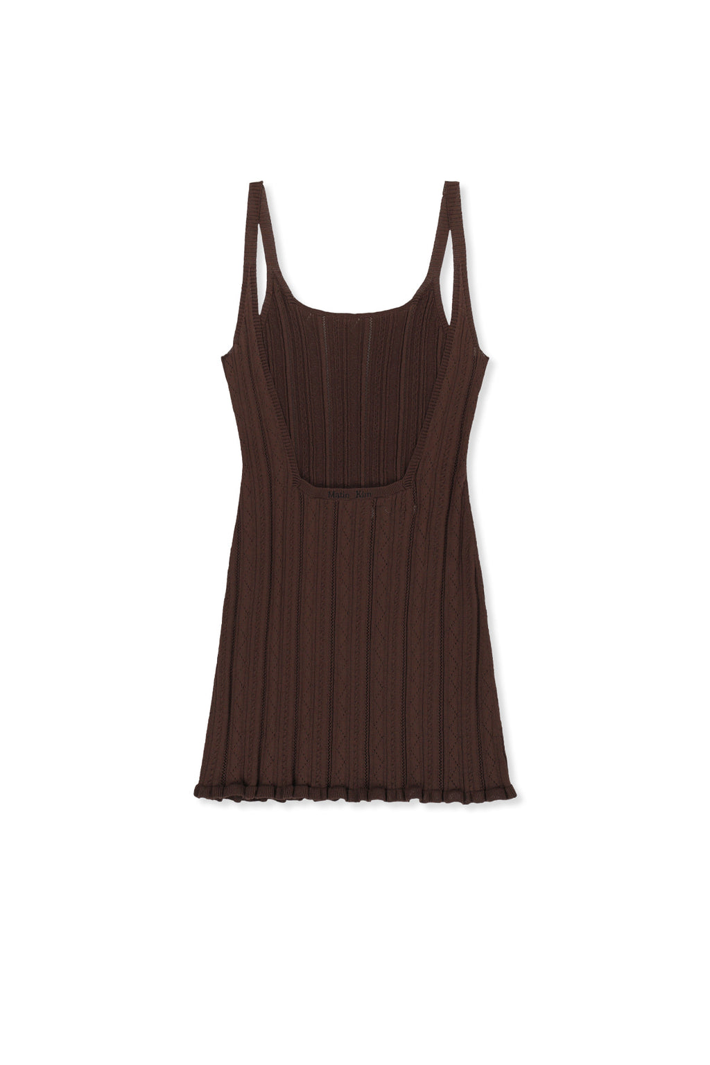 Matin Kim - Open Back Ribbed Knit Dress (Brown) product image 2 | TRAB K-Fashion Australia