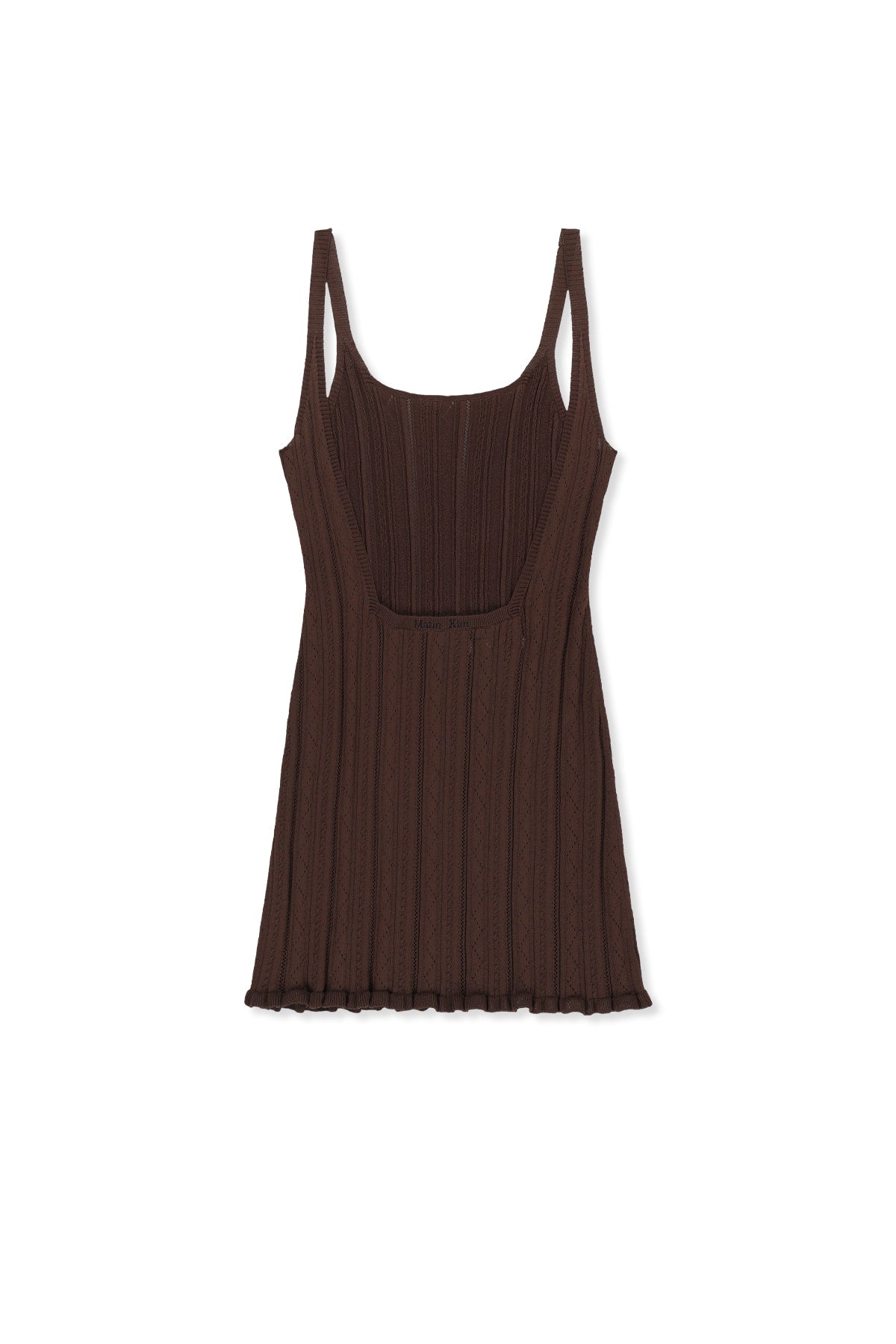 Matin Kim - Open Back Ribbed Knit Dress (Brown) product image 2 | TRAB K-Fashion Australia