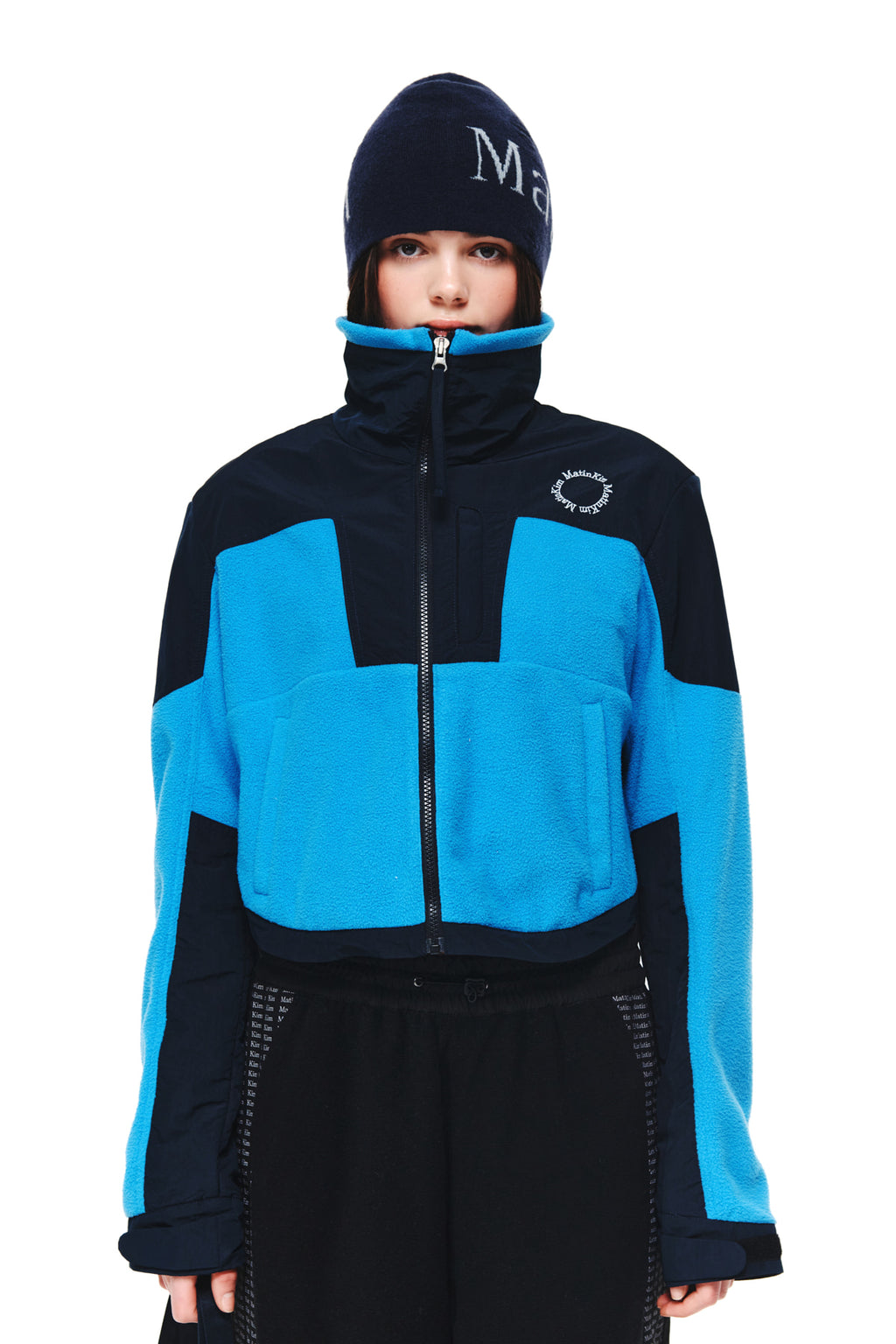 Matin Kim - Fleece Crop Track Jumper (Blue) product image 5 | TRAB K-Fashion Australia