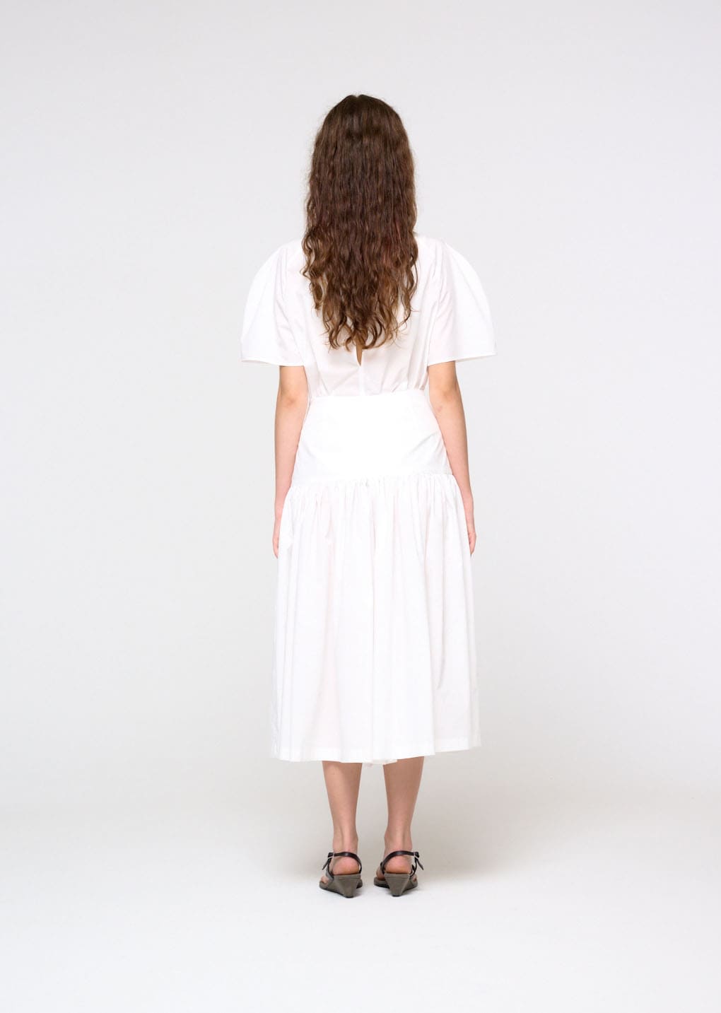 Amomento - [Pre-Order] Shirring Culotte Pants (White) product image 4 | TRAB K-Fashion Australia