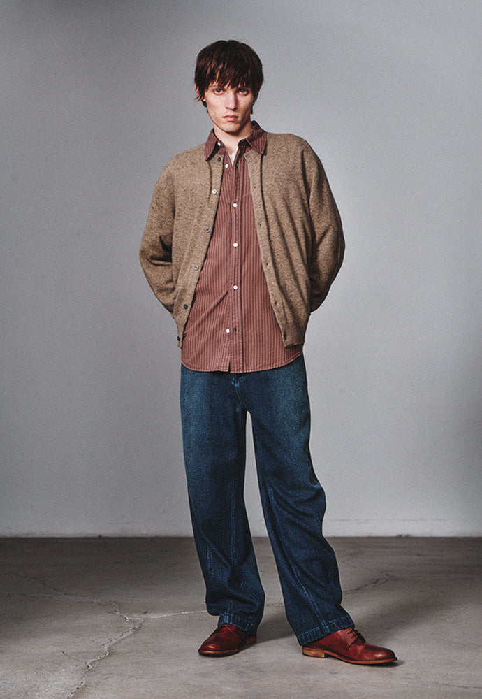 Art if acts - Wholegarment Round Neck Cardigan (French Taupe) product image 4 | TRAB K-Fashion Australia