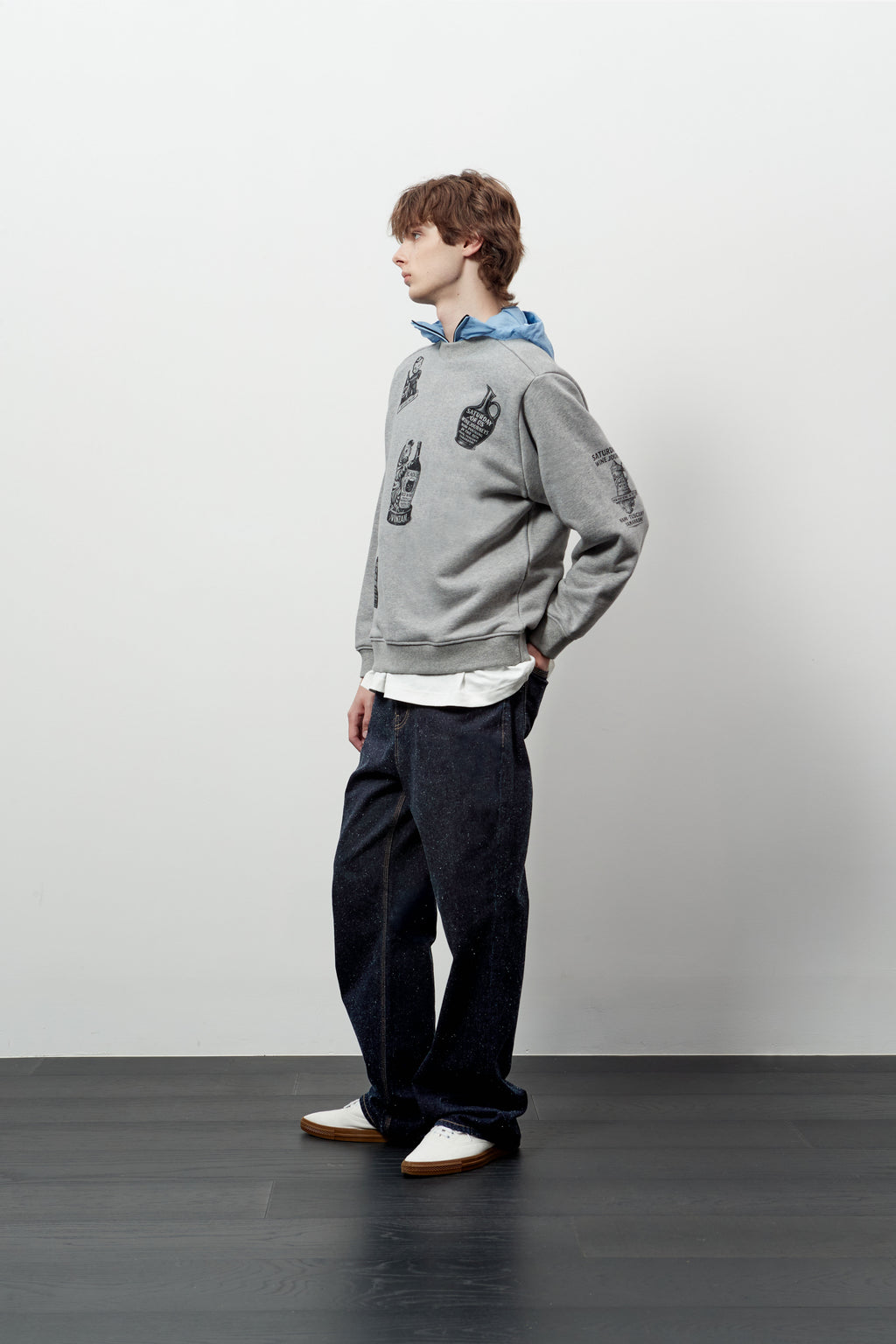 Stu - Printing Sweatshirt Melange (Grey) product image 10 | TRAB K-Fashion Australia