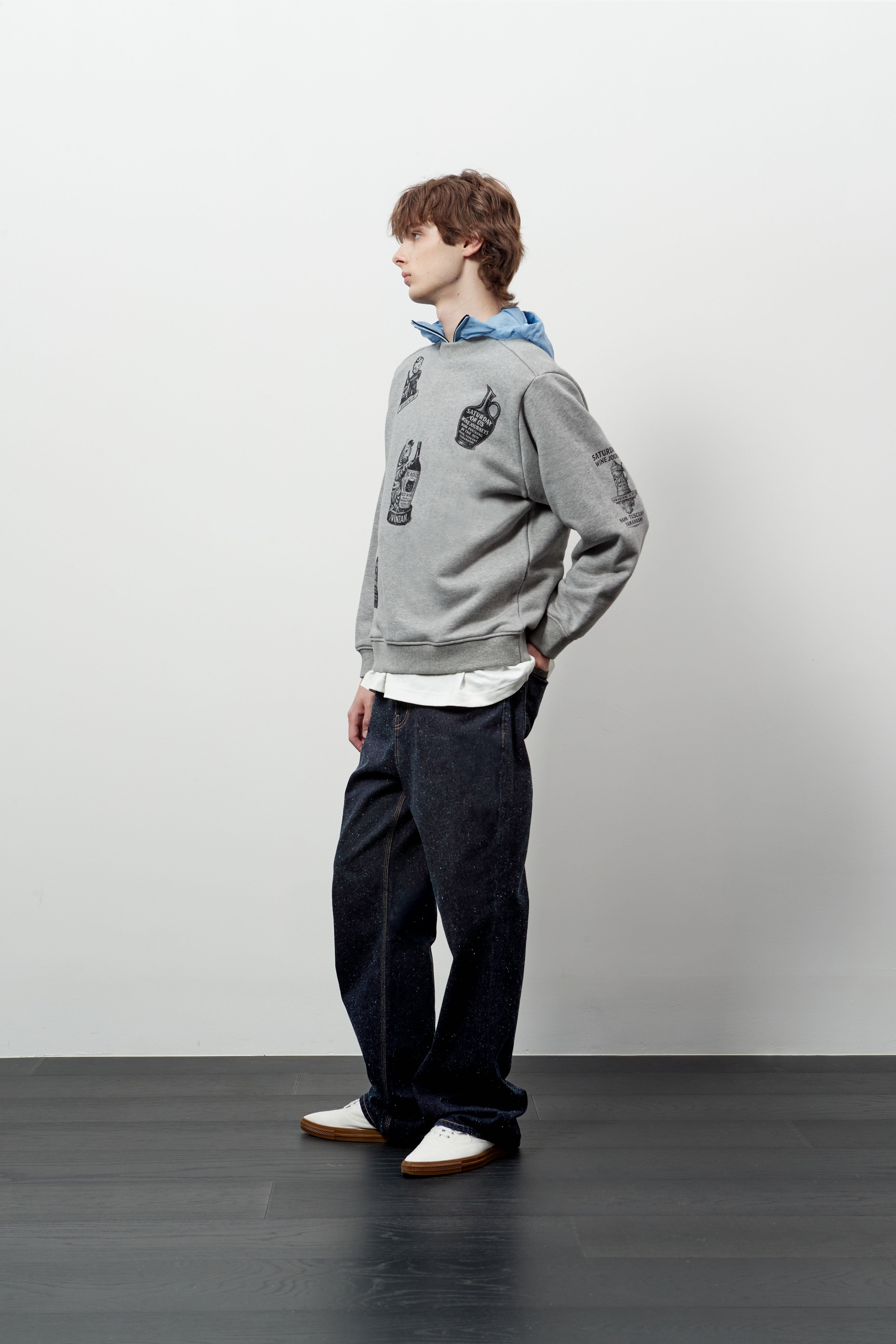 Stu - Printing Sweatshirt Melange (Grey) product image 10 | TRAB K-Fashion Australia